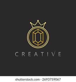 Brillante Kristall Diamant Vektor Logo-Design ideal für Schmuck Shop oder elegante Markenidentität
