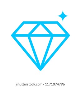 Brilliant crystal vector icon isolated on white background