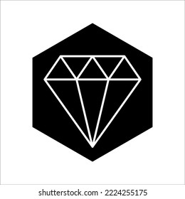 Brilliant diamond line icon. linear style sign for mobile concept and web design, Symbol, logo illustration, Perfect pixel vector graphics, on white background.