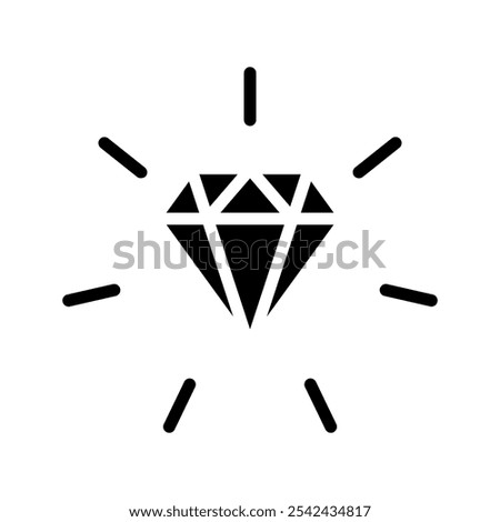 Brilliant diamond, diamond line icon. linear style sign for mobile concept and web design. Symbols, logo illustrations.