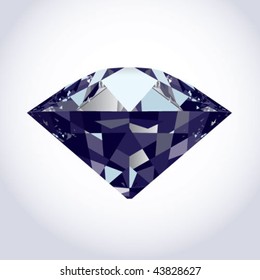 brilliant diamond on soft grey to white background.