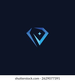 Brilliant diamond symbol against dark background