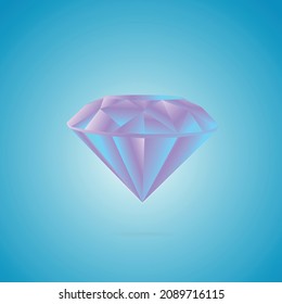  diamante brillante. Ilustración plana vectorial. Joyas y piedras preciosas