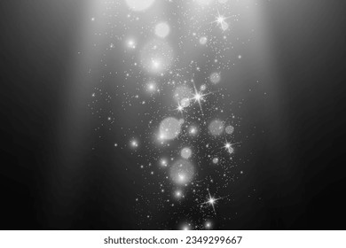 Brillanter Staub, Vektorglanz. Glitzernde glänzende Ornamente für den Hintergrund. Vektorgrafik.	
