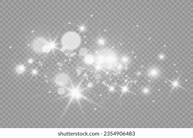 Brilliant dust vector shine. Glittering shiny ornaments for background. Vector illustration.	