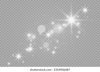 Brilliant dust vector shine. Glittering shiny ornaments for background. Vector illustration.	