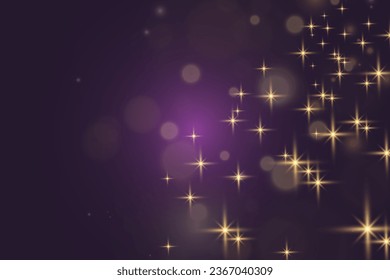 Brillante luz vectorial de polvo. Brillantes adornos brillantes para el fondo. Ilustración vectorial.	
