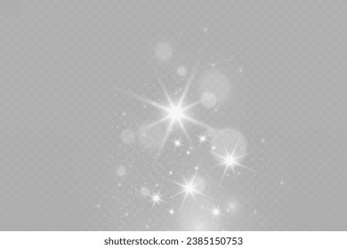 Brillante luz vectorial de polvo. Brillantes adornos brillantes para el fondo. Ilustración vectorial.	
