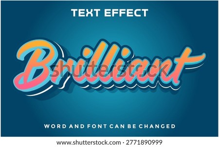 Brilliant editable text effect design template