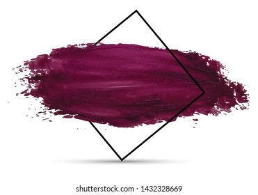 A brilliant festive pattern. Luxury brush effect. Eps10 vector. Smear with an artistic brush. Acryl paint texture stain dub. Blank banner. Vector promo banner with gold brush stroke effect