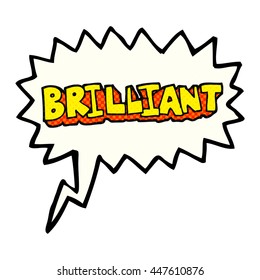brilliant freehand drawn comic book speech bubble cartoon word
