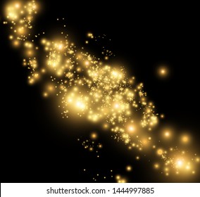 
Brilliant gold dust vector shine. Glittering shiny ornaments for background. Vector illustration.