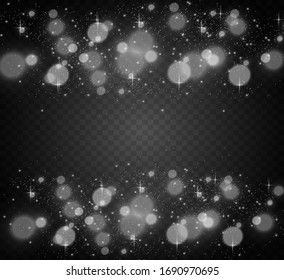 Brilliant gold dust vector shine. Glittering shiny ornaments for background. Vector illustration.