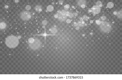 Brilliant gold dust vector shine. Glittering shiny ornaments for background. Vector illustration.