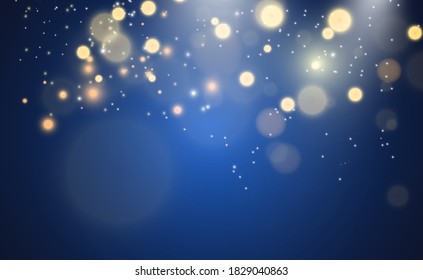 Brilliant gold dust vector shine. Glittering shiny ornaments for background. Vector illustration.
