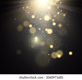 Brillante vectores de polvo de oro brillan. Brillantes adornos brillantes para el fondo. Ilustración vectorial.	