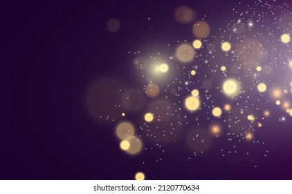 Brillante vectores de polvo de oro brillan. Brillantes adornos brillantes para el fondo. Ilustración vectorial.	
