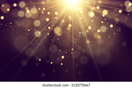 Brillante vectores de polvo de oro brillan. Brillantes adornos brillantes para el fondo. Ilustración vectorial.	
