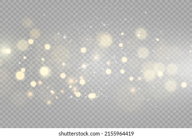 Brilliant gold dust vector shine. Glittering shiny ornaments for background. Vector illustration.
