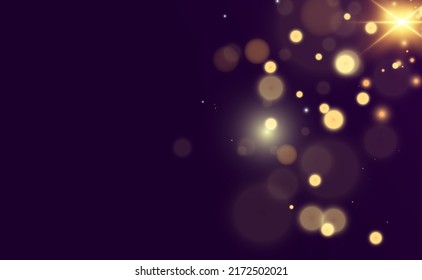 Brilliant gold dust vector shine. Glittering shiny ornaments for background. Vector illustration.	