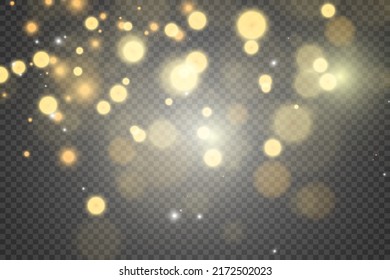 Brilliant gold dust vector shine. Glittering shiny ornaments for background. Vector illustration.	