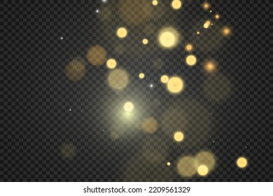 Brilliant gold dust vector shine. Glittering shiny ornaments for background. Vector illustration.
