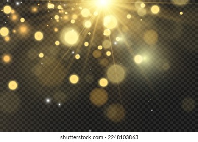 Brillante vectores de polvo de oro brillan. Brillantes adornos brillantes para el fondo. Ilustración vectorial.	