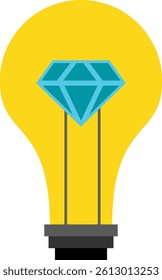 Brilliant Idea icon vector image. Suitable for mobile apps, web apps and print media.