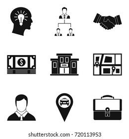 Brilliant idea icons set. Simple set of 9 brilliant idea vector icons for web isolated on white background