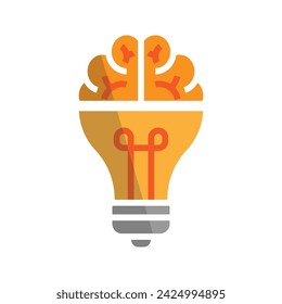 brilliant idea lamp vector icon