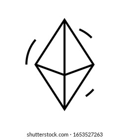Brillantes Ideenzeilensymbol, Concept-Zeichen, Umriss-Vektorillustration, Linearsymbol.