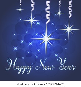 Brilliant illustration of Stars and sparkles, postcard