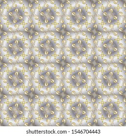 Brilliant lace, stylized flowers. Textured curls. Seamless. Openwork weaving delicate, nice background. Oriental style arabesques.
