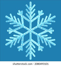Brilliant light blue crystal snowflake