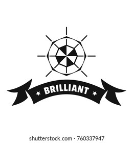 Brilliant logo. Simple illustration of brilliant vector logo for web