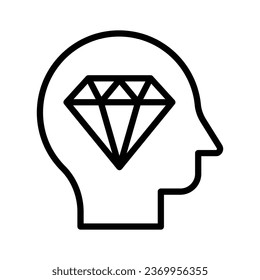 Diseño de vectores de mente brillante en estilo moderno, listo para usar icono
