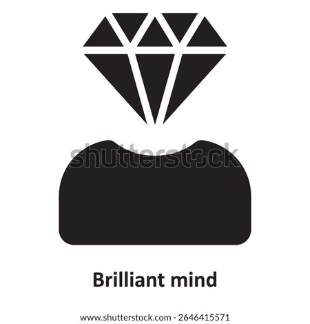 Brilliant mind Vector Icon which can easily modify or edit
