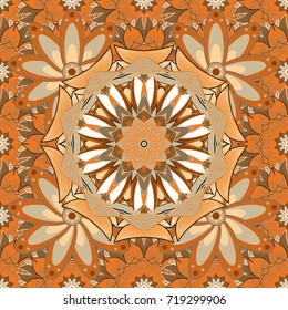 Brilliant ornament background for designs. Abstract luxury ornate bright texture. Colored mandala. Decoration cover invitation for holiday. Vector pattern.