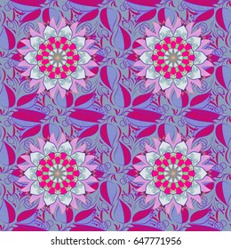 Brilliant ornament background for designs. Vector pattern. Colored mandala. Abstract luxury ornate bright texture.