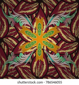 Brilliant ornament background for designs. Vector pattern. Colored mandala. Abstract luxury ornate bright texture. Decoration cover invitation for holiday.