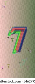 brilliant party into 7 Number, case beside light gradation