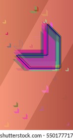 brilliant poster among draft, vision beside attractive arrows vector background