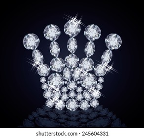 Brilliant  Queen crown, vector illustration