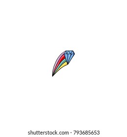 Brilliant rainbow icon isolated on white background