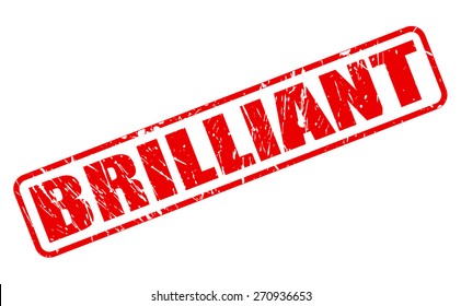 BRILLIANT red stamp text on white