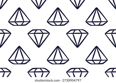 Brillantes, nahtloses Muster. Abstrakte geometrische Formen und Outlane Diamond Elemente. Wiederholter Vektorhintergrund für Textilien, Tapeten, Verpackungspapier, Branding, Verpackung und modernes Oberflächendesign