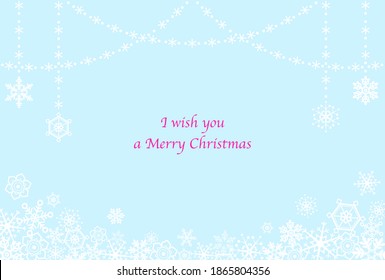 Brilliant snowflake Christmas card. Vector illustration.