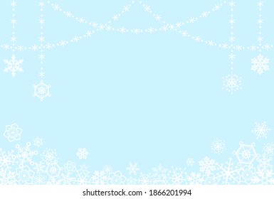 Brillanter Schneeflocken-Rahmen. Vektorgrafik.
