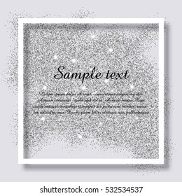 Brilliant sparkling background with frame and space for text