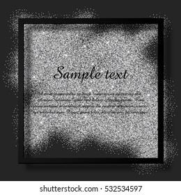 Brilliant sparkling background with frame and space for text